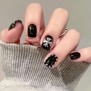 3D Cross Press On Nails